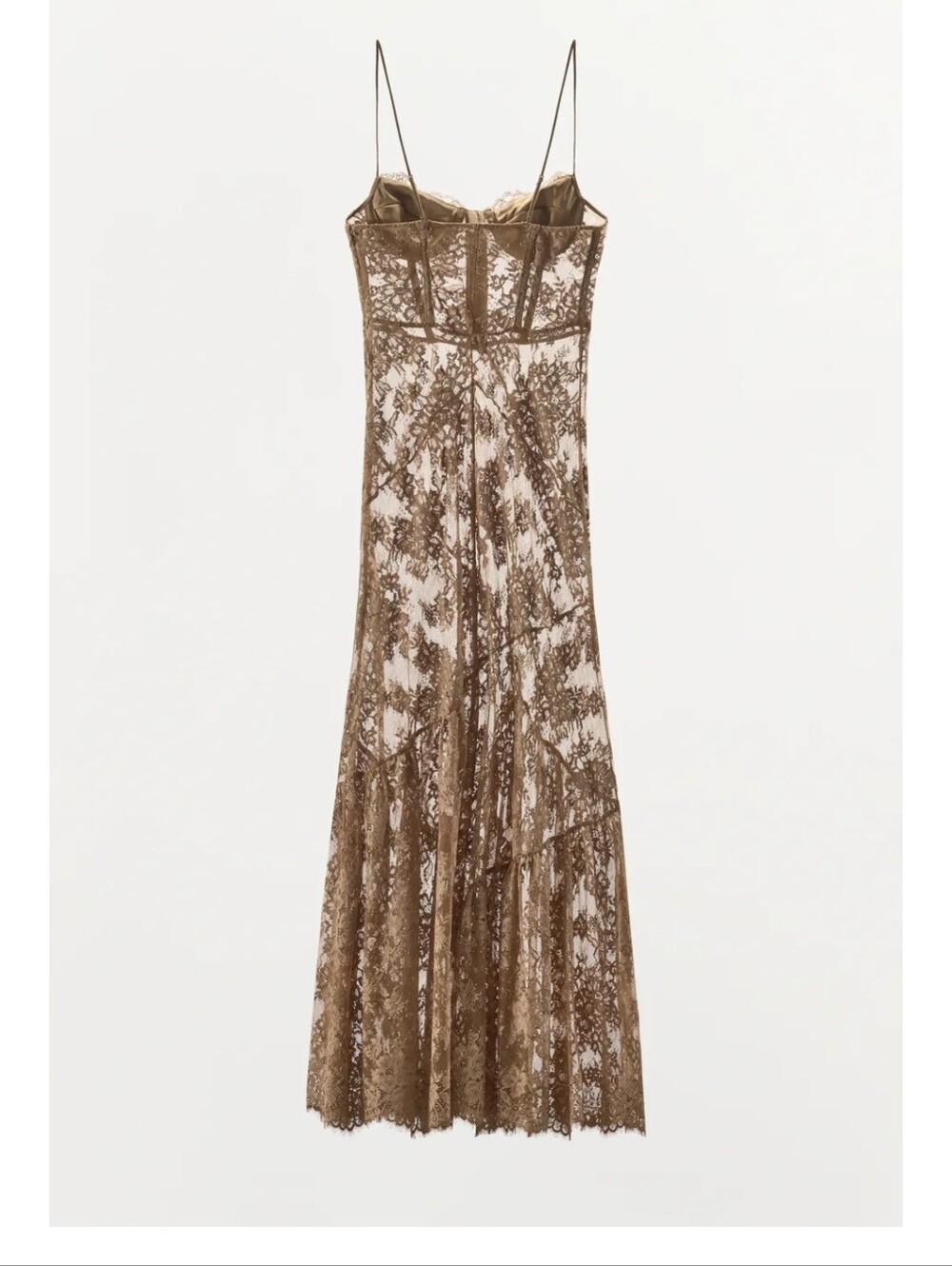 ZARA RING-DETAIL LACE STRAPPY DRESS - Picture 2 of 7